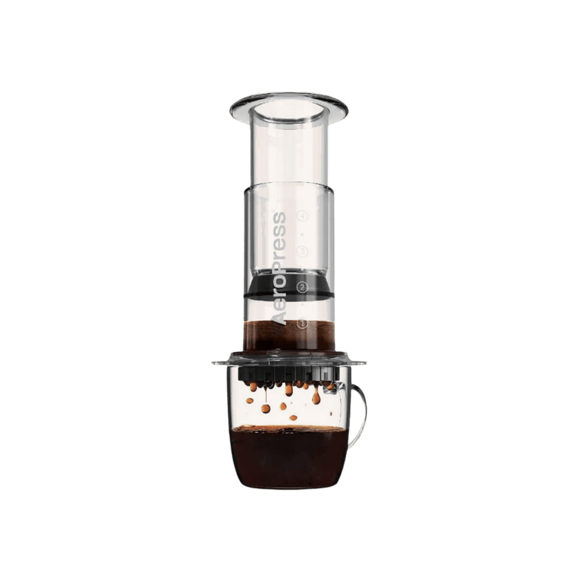 AeroPress Clear Coffee Maker and Coffee