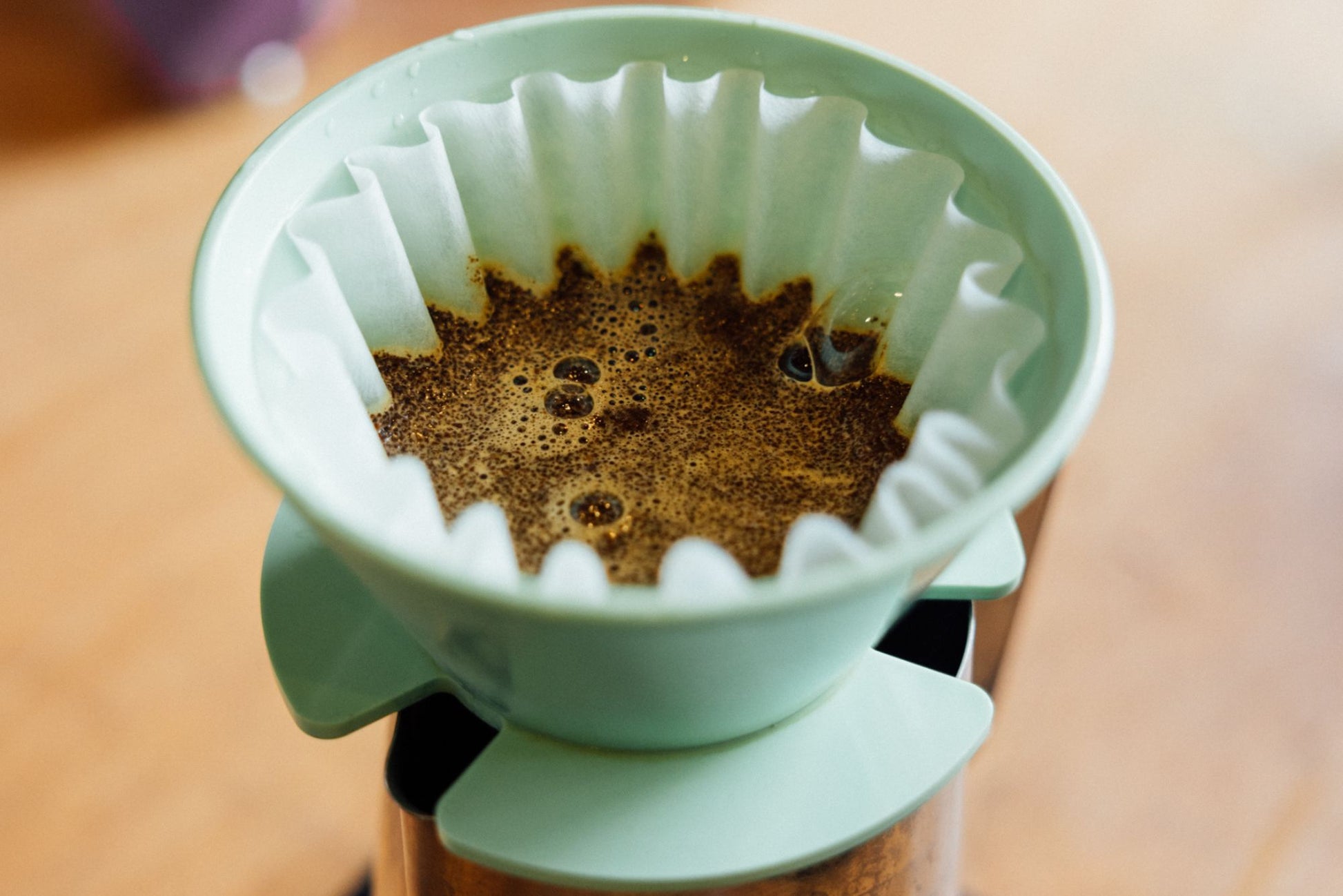 Light Green April Plastic Brewer for Pour Over Coffee